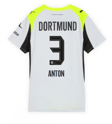 Borussia Dortmund Waldemar Anton #3 Udebanetrøje Dame 2025-26 Kortærmet
